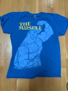 Disney Hercules “The Muscle” Graphic T-Shirt Blue Men’s Medium